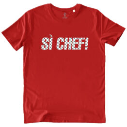 T-SHIRT UNISEX - SI CHEF TEXTURE rossa